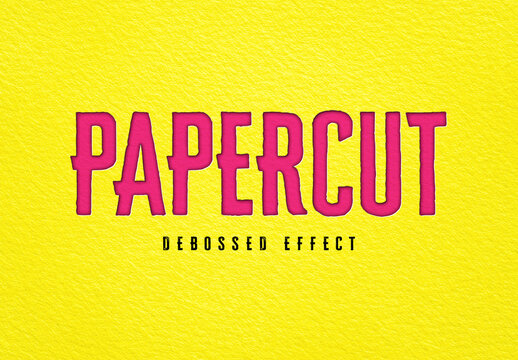 Letterpress Debossed Paper Text Effect