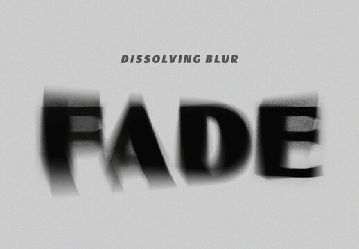 Motion Dissolving Blur Text Effect