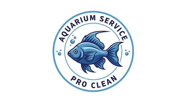 Blue Fish Logo Design for Aquarium 2.
