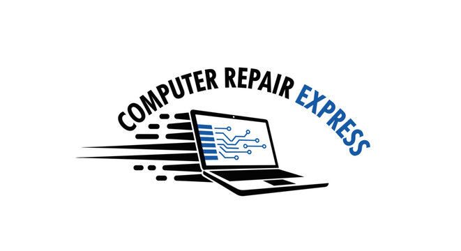 Computer Repair Express Logo Design 1.