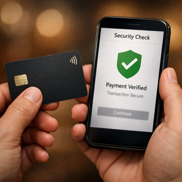 Contactless payment verification on smartphone