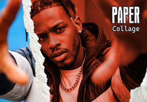 Dynamic Paper Collage Photo Effect