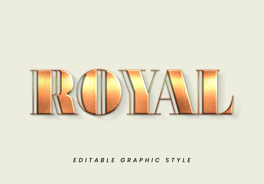 Gold Copper Metallic Text Effect