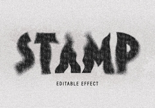 Grain Stamp Print Text Effect
