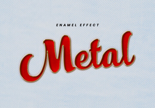 Metallic Script Vintage Enamel Pin Text Effect