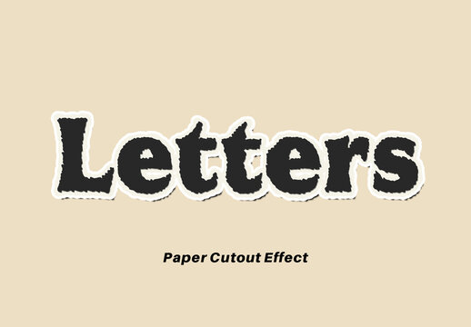 Paper Cutout Letters Text Effect