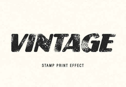 Stamp Print Text Effect
