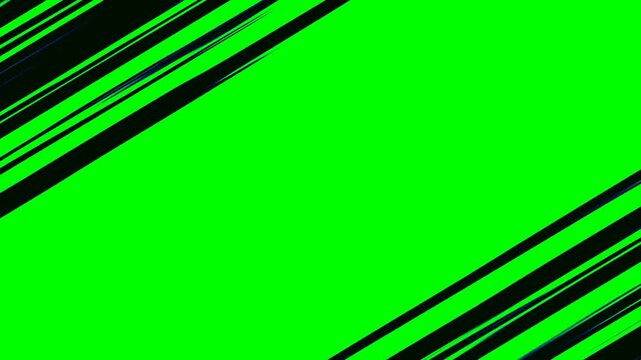 Black diagonal light lines with glowing speed motion on an abstract blue background.