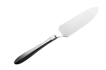 Fototapeta premium Stainless steel cake server for dessert, pie, and pastry serving, kitchen utensil with transparent background