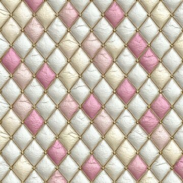 Pastel Diamond Pattern Quilted Texture Background