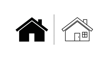 Fototapeta premium House icon design style Vector