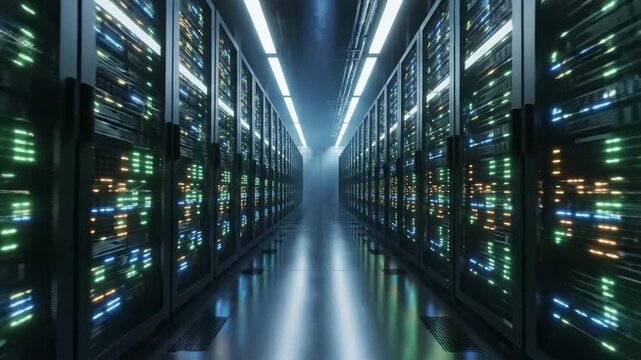 Data Center Server Room - A Modern Technological Marvel.