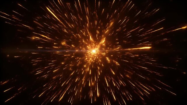 暗闇を切り裂く閃光と爆発が炸裂する超高輝度エフェクト演出