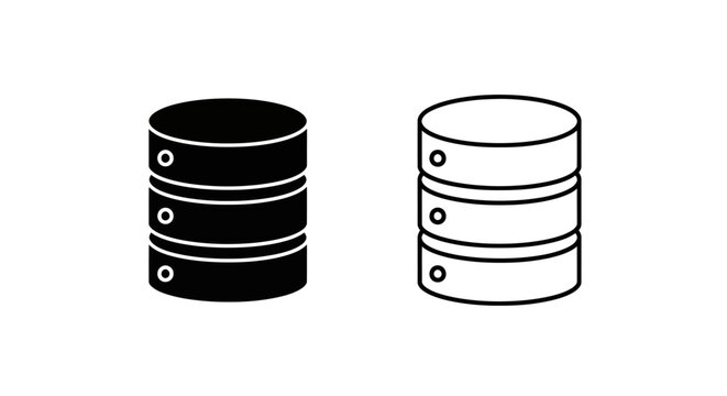Database icons set Vector