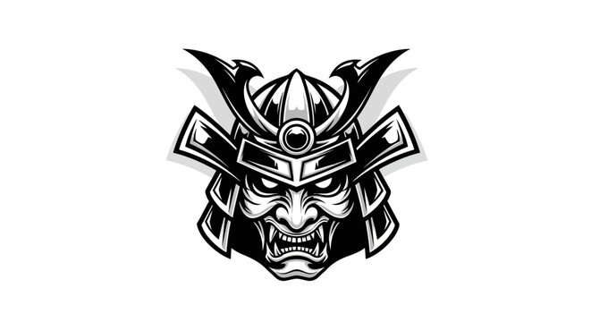 Samurai helmet illustration