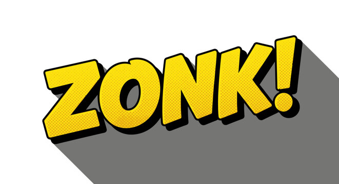 Zonk Comic Book Style Text Effect.