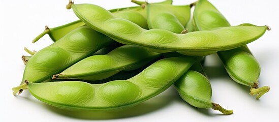 Fresh from the pod, these vibrant green edamame are a perfect picture of healthy snacking.
