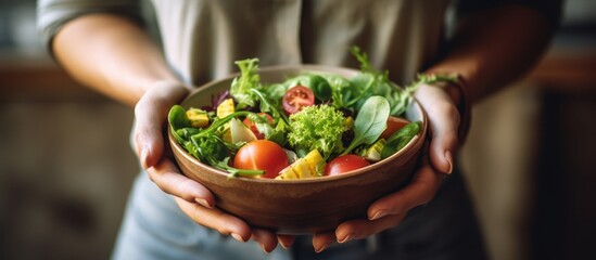 Savor the simple goodness of a vibrant, freshly prepared salad.