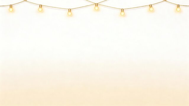 string of glowing lights on white background