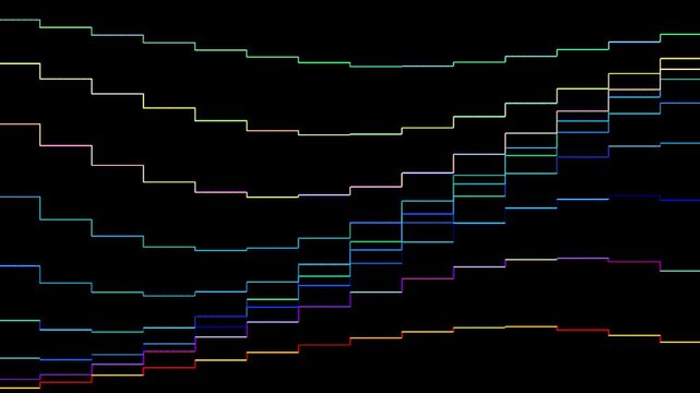 Wave pixelated pattern animation