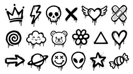 Edgy Street Art Inspired Drip Icons Pack