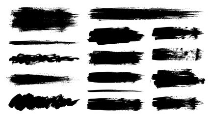 Abstract Grunge Brush Strokes Design Elements