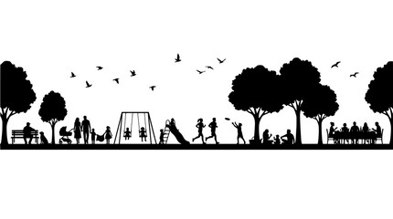 Community Park Life Silhouette