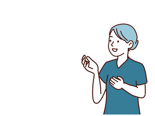 doctors are discussing medical care. Copy space available.