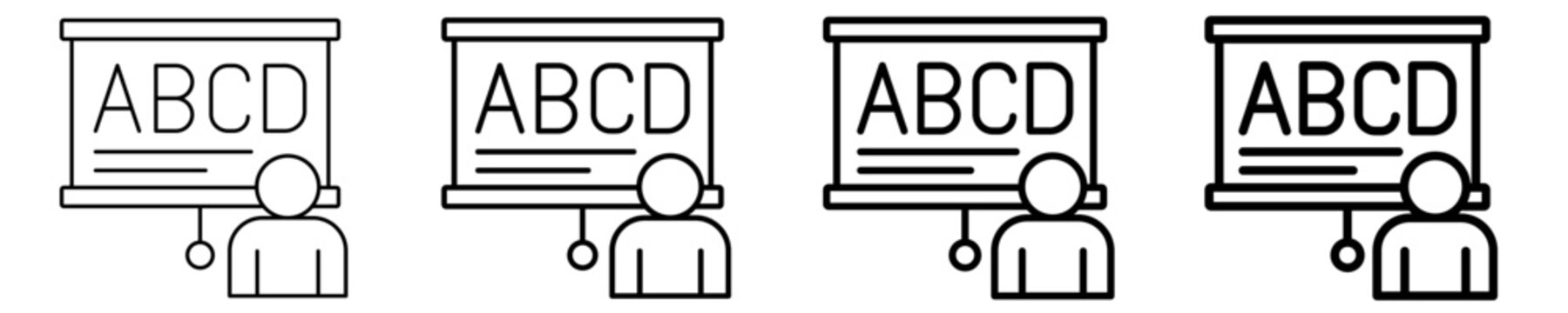 Presentation  Icon Set Different Style Collection