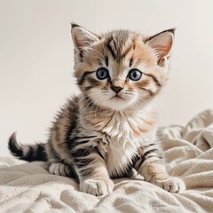 マンチカンの子猫が伏せて落ち着く姿