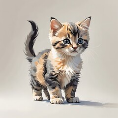 立ち姿が愛らしいマンチカンの子猫