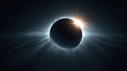Obraz premium The Moon Precisely Eclipsing The Sun Creating A Brilliant Solar Corona In Deep Space