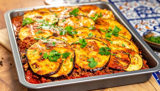 Iraqi Tepsi Baytinijan Baked Eggplant and Meat