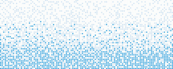 A visually striking pixelated background with a gradient of blue pixels on a white surface © Nusrat