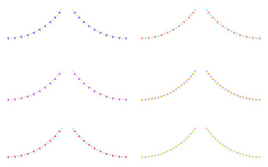 手描きのガーランドフレーム、飾りセット。