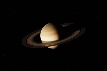 Saturn and its rings in the dark expanse of space © Unsplash Stock PD