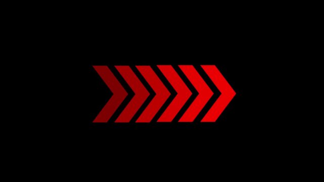 White arrow moving right on Black background. Right-directional arrow loop animation. 
black right arrow pointer icon. Animated arrows for the overlay video layer.arrow loading icon concept animation