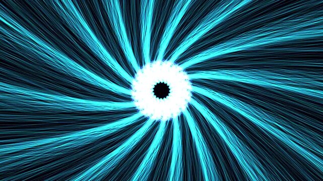 Seamless 4K procedural VJ loop of an infinite iridescent ribbon tunnel descending in 3D space. Perfect for Resolume, EDM stage visuals, projection mapping, and tech backgrounds.