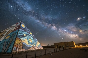 Double Space Exposure paintings, astrophotography