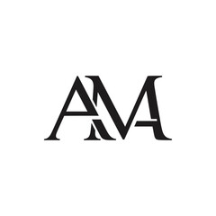 Elegant AM monogram logo design for branding and identity.