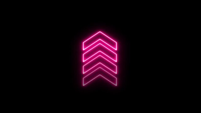 Animated arrows for the overlay video layer. Neon arrow symbol icon. Neon direction concept, neon arrow icon.
Realistic neon arrows animation. Neon arrow doing direction information animation.