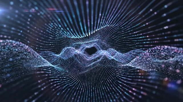 Digital Wave Particle Animation Background