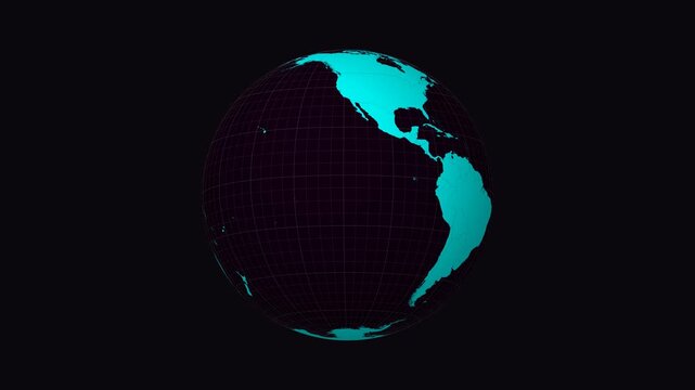 Paraiba, Brazil on Globe. Animated zoom into the state. Paraiba, Brazil intro, logo, presentation animation. Boundary shape on globe with round text. Short video.