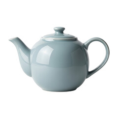 Fototapeta premium A teapot with a lid and handle is shown isolated on transparent background