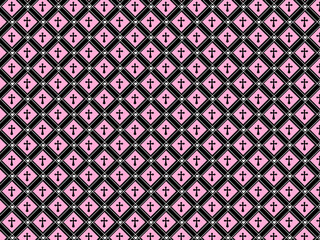 病みかわいい格子柄背景素材