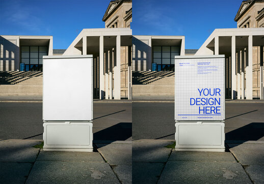 Mockup Of Customizable Vertical Poster In City