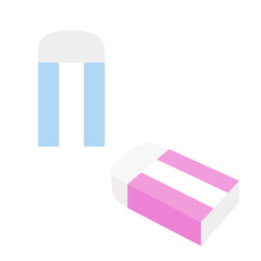 消しゴムのシンプルなイラスト