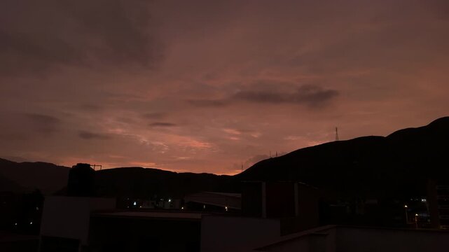 Beautiful sunsent in the mountains