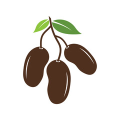 Date fruits logo icon illustration