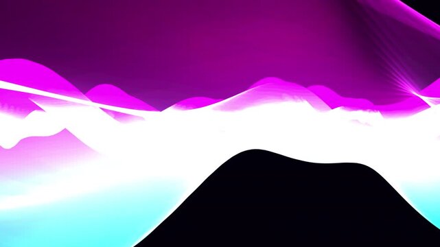 Seamless 4K procedural VJ loop of parametric silk neon lines undulating in 3D space. Perfect for Resolume, EDM stage visuals, projection mapping, and high-end technology backgrounds.